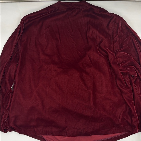 Lauren Ralph Lauren Pleated Velvet Surplice Blouse in Deep Rhodonite - Picture 5 of 7